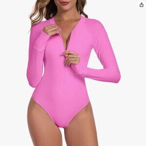 $135 RELLECIGA XXL High Waisted Cut One Piece Swimsuit Cut Out Swimwear N…